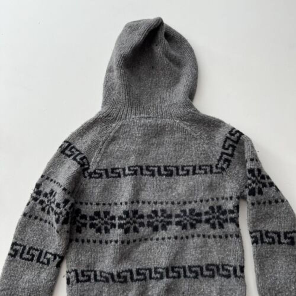 Vintage GAP Hand Knit Cowichan Full Zip Cardigan Sweater Size Medium 90s - Picture 10 of 10